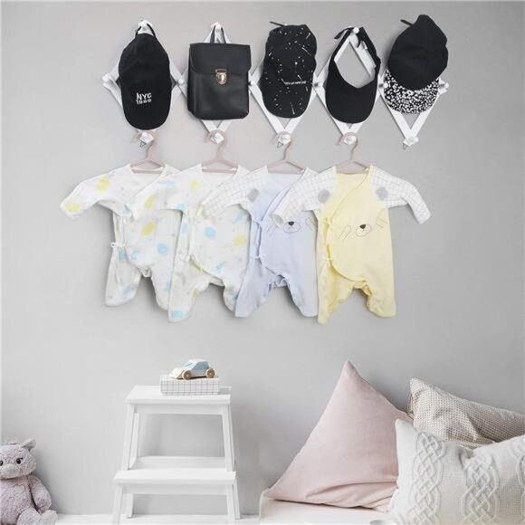 Wall Hanger,Expandable Wooden Coat Rack Wall Mounted,Accordion - Picture 2 of 14